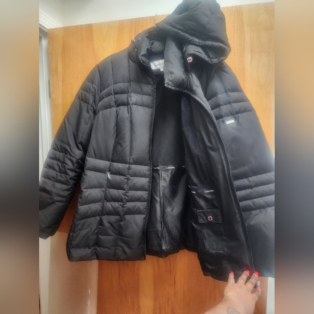 Women's winter coat Calvin Klein in black.